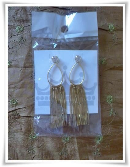 Brinco com pedras de Zircônia e Franjas